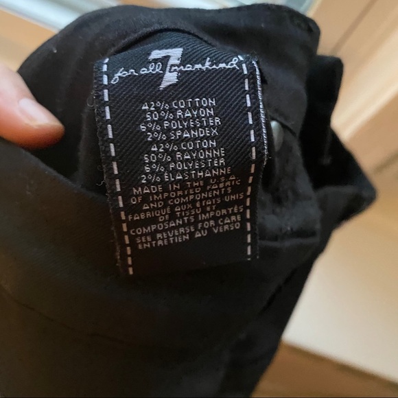 7 For All Mankind stretch high rise black jeans - Picture 5 of 5
